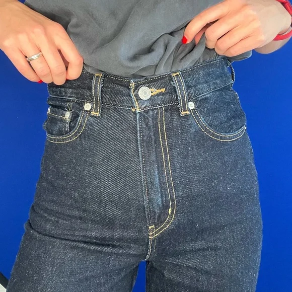 Levi’s High Loose Ribcage dark wash bootcut jeans W25 L31 - Picture 9 of 12